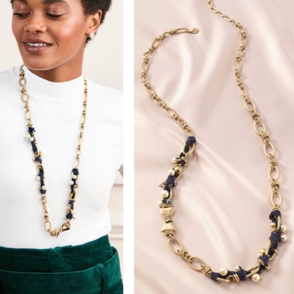 Stella & Dot Jewelry - Stella & Dot “ French Twist” Ribbon Necklace